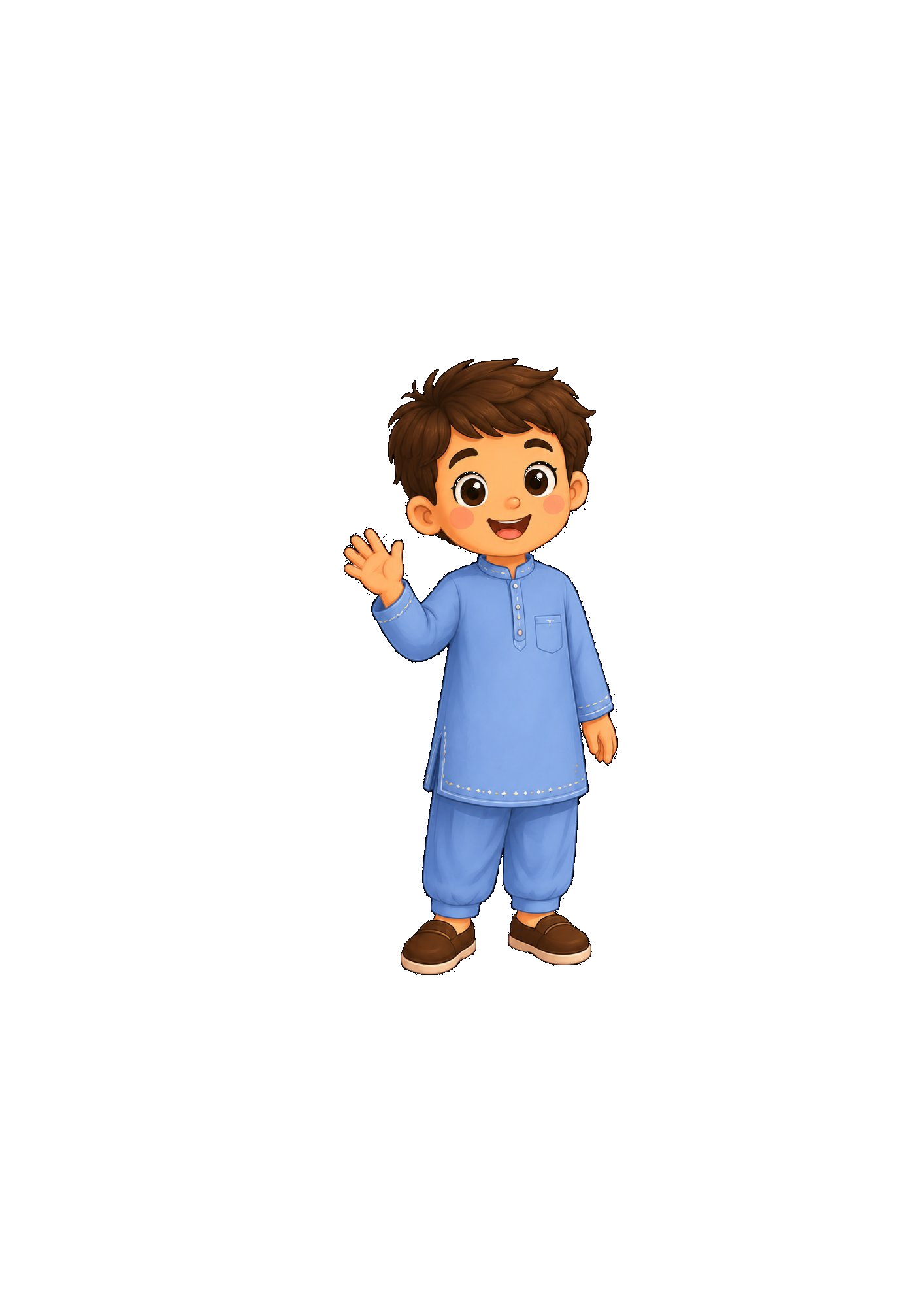 Ayaan waving