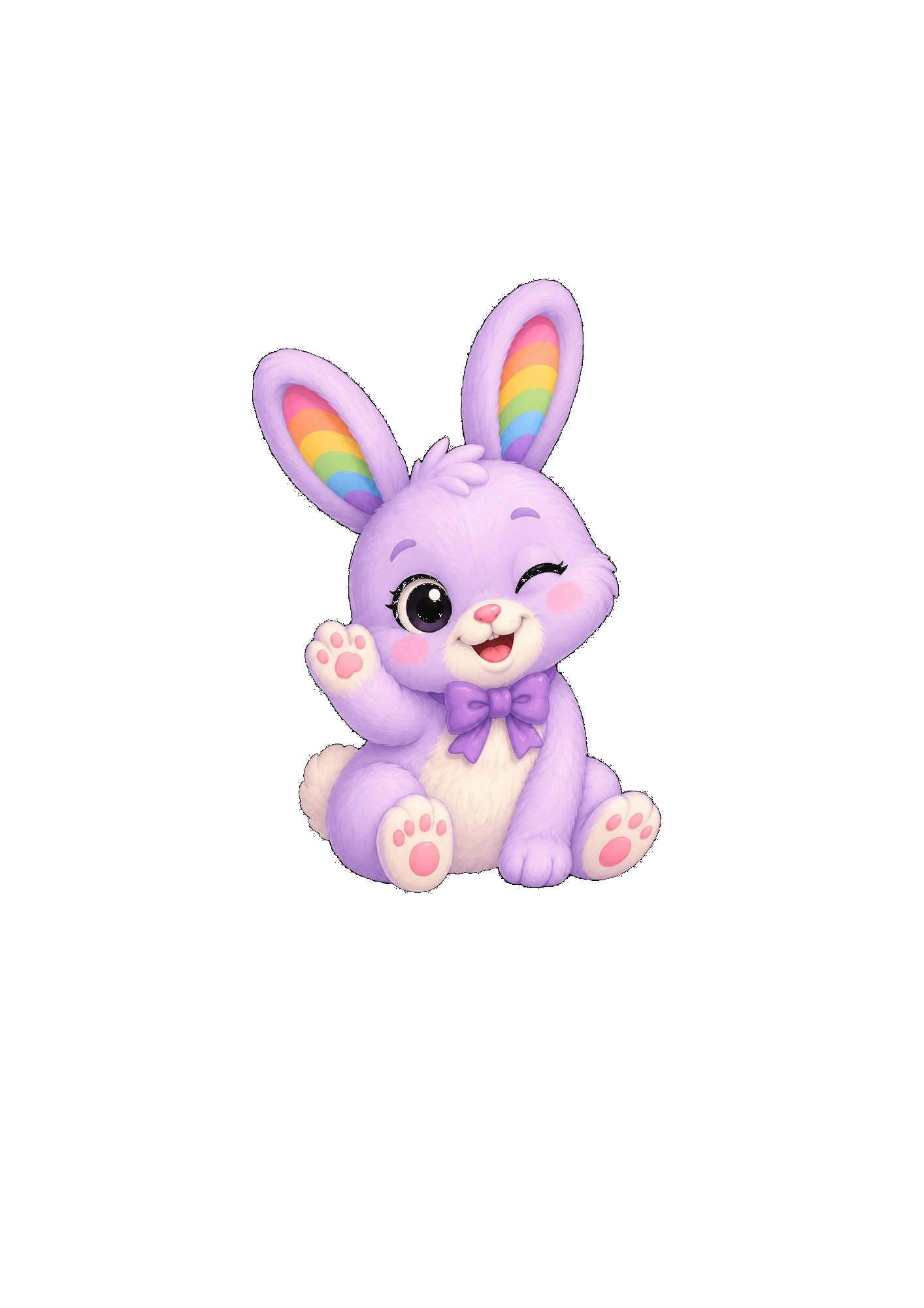 Bunny the purple rabbit