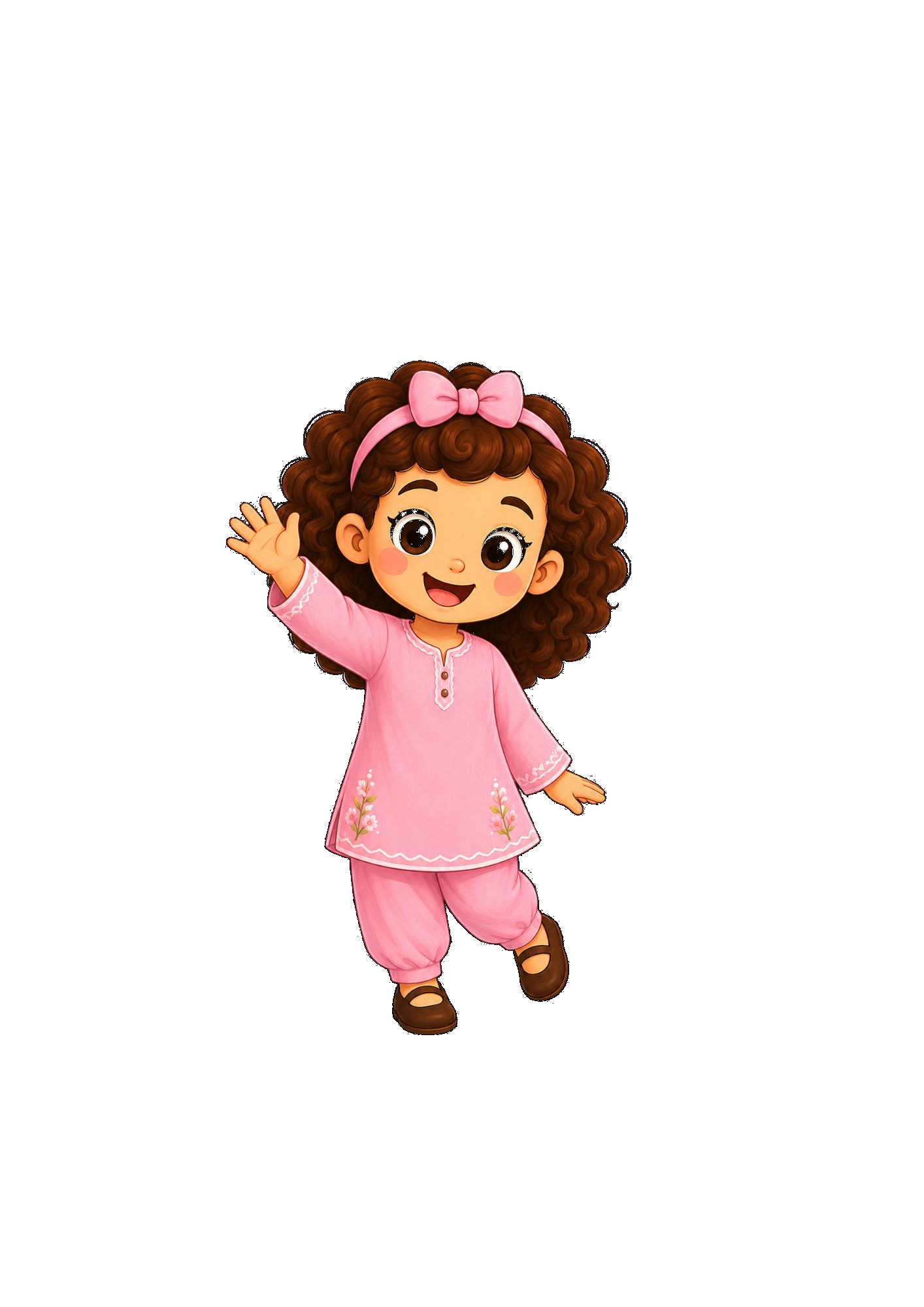 Noor waving